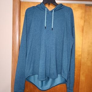 Under Armour Women Hoodie Casual Loose Teal Pullover Open Back XXL